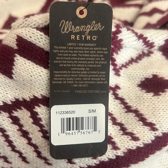 BRAND NEW Wrangler Retro Western Sweater - Picture 6 of 6